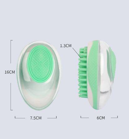 Dog Cat Bath Brush 2-In-1 Pet SPA Massage Comb Soft Silicone Pets Shower Hair Grooming Cmob Dog Cleaning Tool Pet Products