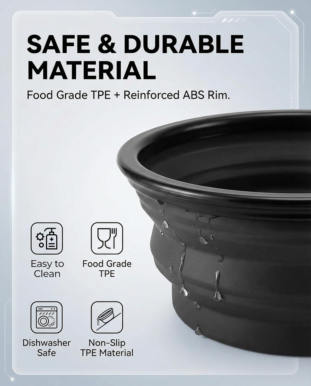 Collapsible Dog Bowls, 2 Pack Sturdy Portable Dog Water Bowls