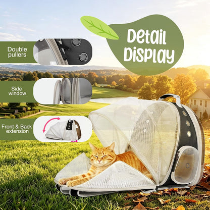 Dual Expandable Polarized Cat Backpack Carrier