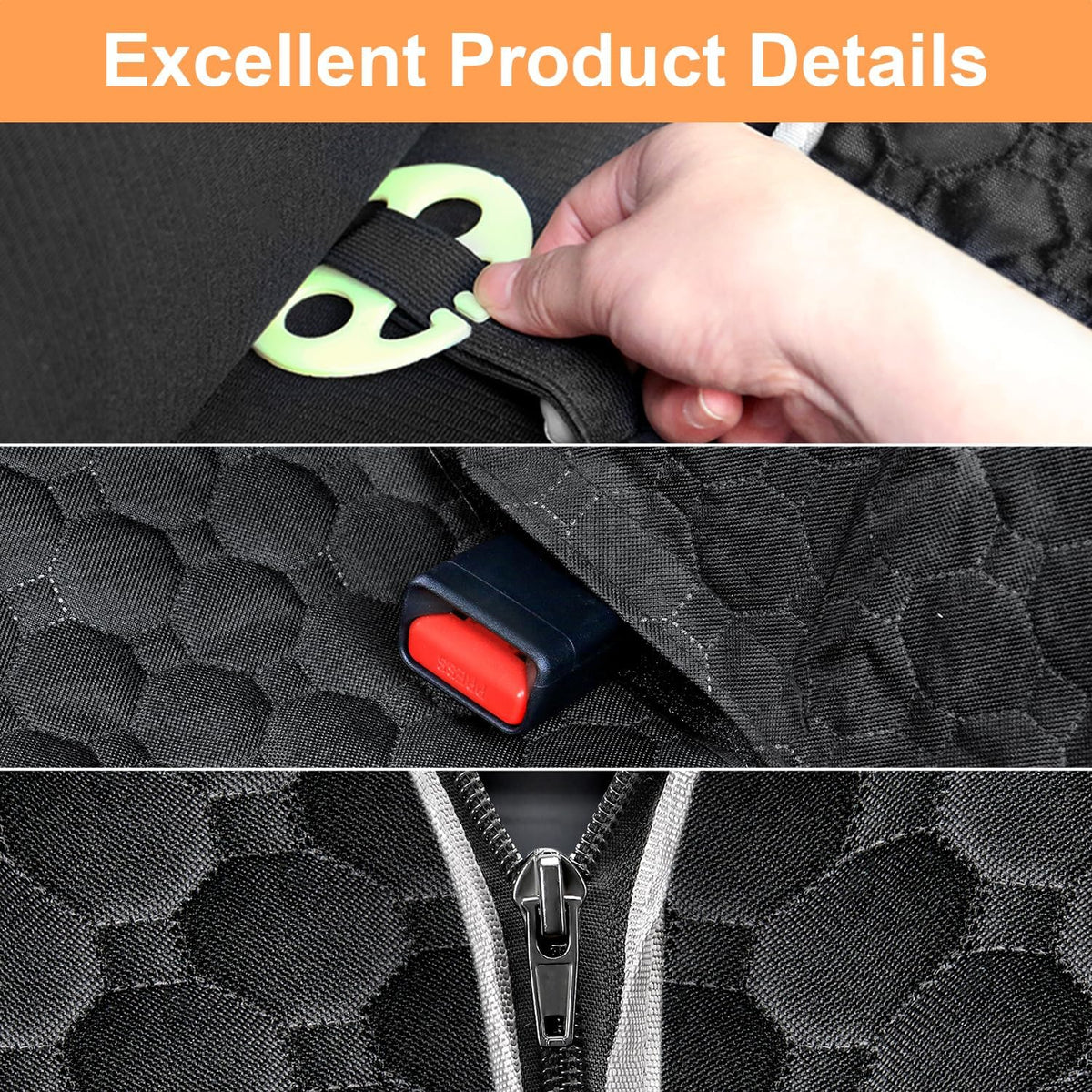 Dog Car Seat Cover for Back Seat, Waterproof Dog Hammock for Car