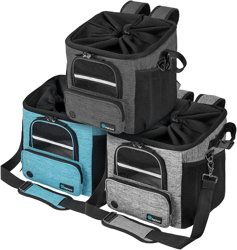 Dog Bike Basket, Soft-Sided Ventilated Pet Carrier Backpack, Blue
